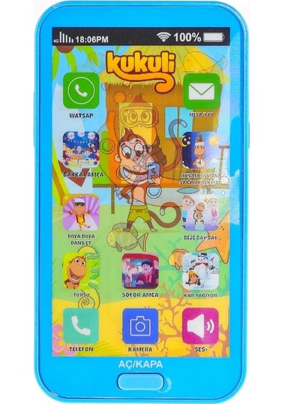 Kukuli Pilli Sesli Dokunmatik Telefon - Mavi