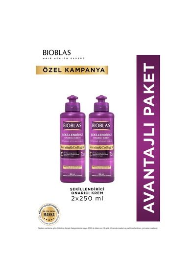 7 24 Şekillendirici Saç Bakım Kremi Belirgin Bukleler Dalgalı Ve Kıvırcık Saçlar 2 X 250ml