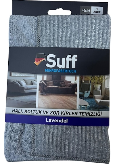 Lavanta Mikrofiber Halı, Koltuk Ve Zor Kirler Temizlik 40 X 40 Cm, Gri