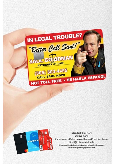 Better Call Saul Kartvizit Kredi Kartı & Akbil Sticker Kaplama Diğer