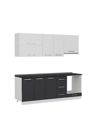 Minar 220 Cm Mutfak Dolabı Beyaz Antrasit 220-a9