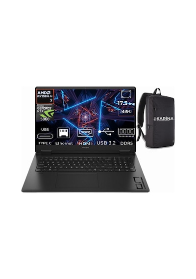 Hp Omen 17-db1015nt Ryzen Aı 7 350 C2ez5ea-k00 24 GB 1 TB RTX5060 8 GB Dos 17.3" FHD Dizüstü Bilgisayar