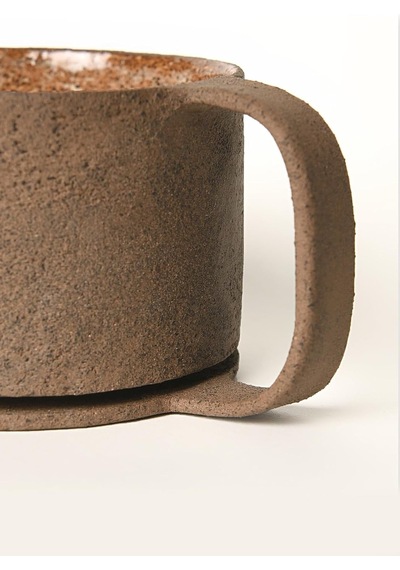 Toffee Kahverengi Kahve Fincanı 180 Ml Stoneware 1 Adet Beyaz - Çok Renkli
