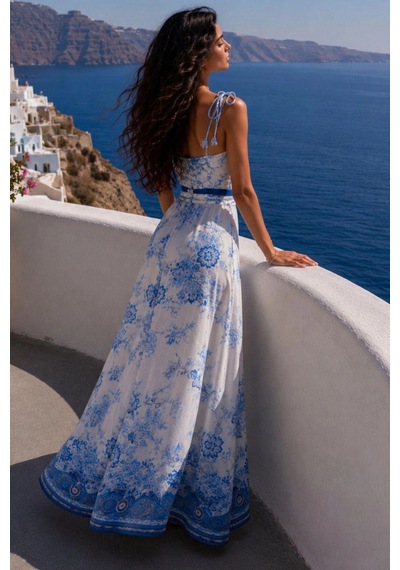 Asprinfashion Keten Dijital Baskılı Maxi Elbise Mavi Beyaz Desenli Bağlama Askılı Yazlık Kadın Elbise Asprinfashion Keten Dijital Baskılı Maxi Elbise Mavi Beyaz Desenli Bağlama Askılı Yazlık Kadın Elbise