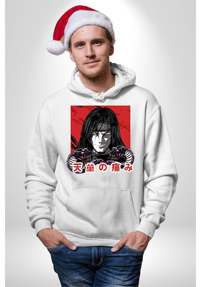 Orochimaru Anime Kadın Erkek Beyaz Kapüşonlu Sweatshirt Hoodie Beyaz