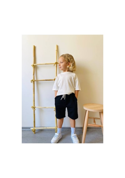 Genel Markalar Luniva Butik Unisex Çocuk Beyaz Basic Tişört Siyah Waffle Şort Takımı Yazlık 2'li Takım Beyaz Genel Markalar Luniva Butik Unisex Çocuk Beyaz Basic Tişört Siyah Waffle Şort Takımı Yazlık 2'li Takım Beyaz