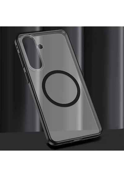 Galaxy S26 Uyumlu Kılıf M-safe Şarj Özellikli Mat Arka Yüzey Wlons Lola Kapak Siyah Siyah