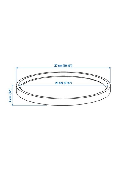 Ikea Boysenbär Saksı Altlığı, Açık Gri, 27 Cm