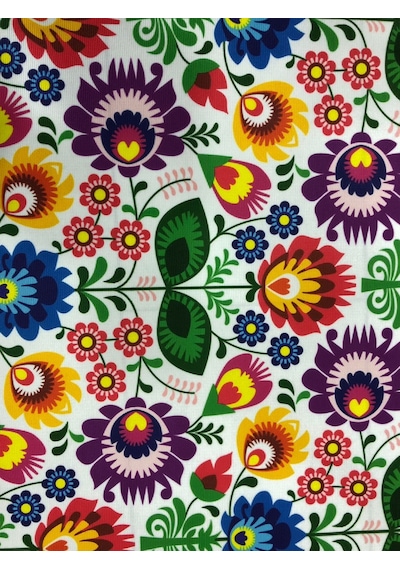 Enesar Home Botanik Çiçek Desenli Dijital Baskılı Kumaş 100 x 140 cm