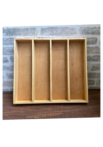 45x40 Cm Ahşap Kaşıklık Çekmece İçi Kepçe Maşa Ve Servis Gereçleri Düzenleyici Organizer