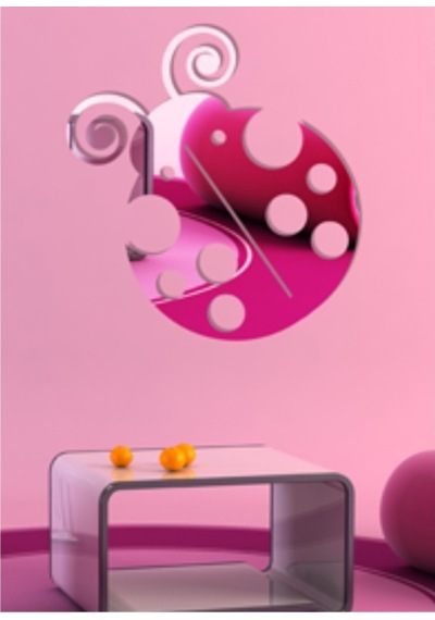M3 Decorium Uğur Böceği Dekoratif Ayna Gümüş