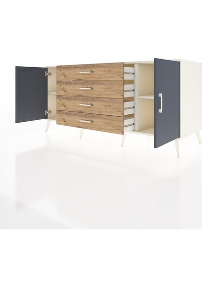 Kronos Konsol 2 Raflı 4 Çekmeceli 2 Kapaklı 176x59x83 Aytaşı-antrasit/çam Antrasit/çam Kronos Konsol 2 Raflı 4 Çekmeceli 2 Kapaklı 176x59x83 Aytaşı-antrasit/çam Antrasit/çam