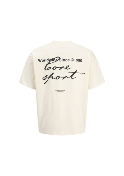 Jack & Jones Dust Script Erkek Krem Tişört 12292982-stcn Krem