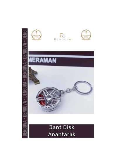Anahtarlık Otomobil Tutkunları Metal Aksesuar Şık Tasarım Premium Estetik Jant Disk Anahtarlık