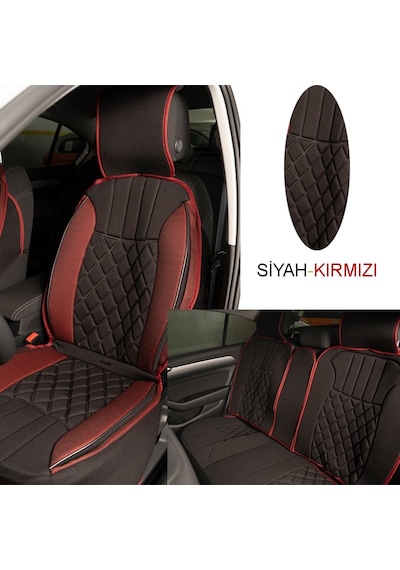 Elegance 5'Li Set Minder Siyah-Kırmızı / Klmny547
