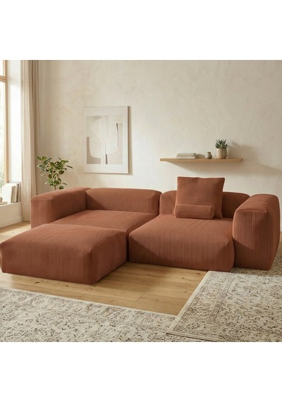 Relax Köşe Koltuk Takımı Sünger Koltuk Kanepe Divan Kiremit