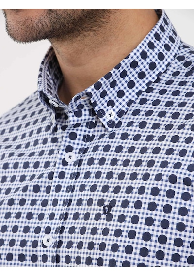 Dufy Lacivert Erkek Slim Fit Puantiyeli Brent Düğmeli Yaka Uzun Kol Gömlek - 104349-lacivert Lacivert Dufy Lacivert Erkek Slim Fit Puantiyeli Brent Düğmeli Yaka Uzun Kol Gömlek - 104349-lacivert Lacivert