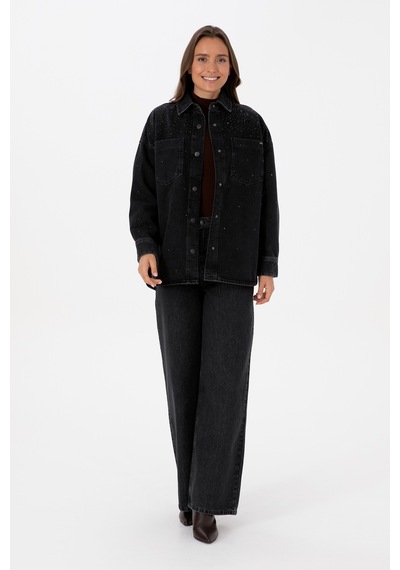 U.s. Polo Assn. Kadın Siyah Gömlek Jean 50309856-dn0027 Black