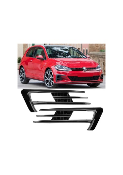S-Dizayn  Volkswagen Golf 7 Sis Farı Çerçevesi Piano Black 2014-2017