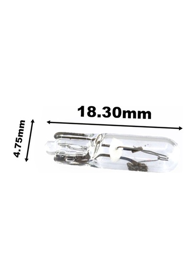 12V 2.3W T5 Dipsiz Gösterge Kadran Ampulü 10 Adet Osram 2723