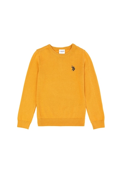 U.S. Polo Assn. Kız Çocuk Hardal Basic Bisiklet Yaka Kazak 50275851-vr072 Sarı