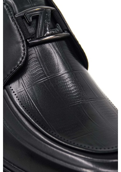 Marcomen 8006956 Croco Baskılı Erkek Casual Ayakkabı - Siyah Croco Deri - 931001180 Siyah Croco Deri