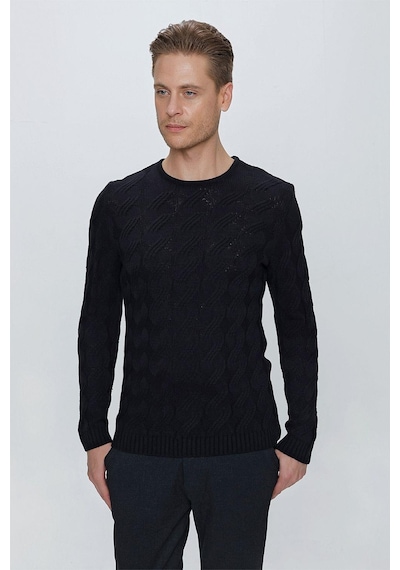 Efor Tr 856 Slim Fit Lacivert Klasik Triko Lacivert