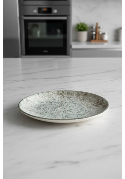 12'li Valencia Servis Tabak 23cm Dijital Fade Rinart Krem