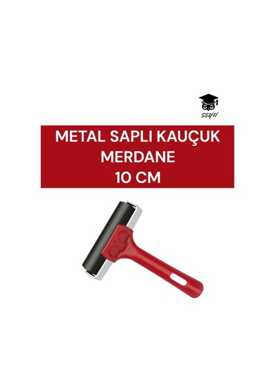 Metal Saplı Kauçuk Merdane 10 Cm
