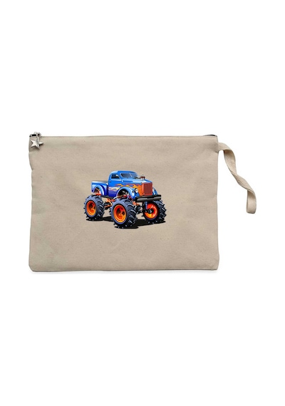 Canavar Kamyon SUV Krem Clutch Astarlı Cüzdan / El Çantası Krem