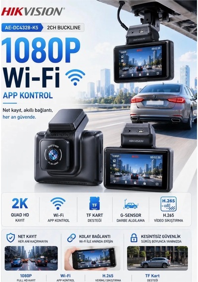 Hikvision Ae-dc4328-k5 Ön Ve Arka Araç Kamerası Seti
