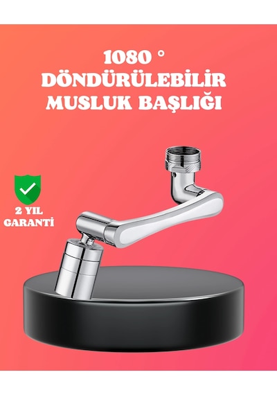 1080 Dönebilen Püskürtme Filtreli Musluk Başlığı Su Tasarruflu