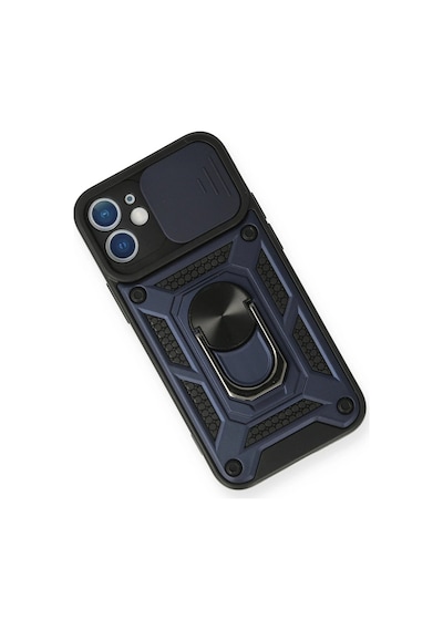 Mey İthalat Apple iPhone Uyumlu - 11 Kılıf Pars Lens Yüzüklü Silikon - Lacivert Diğer