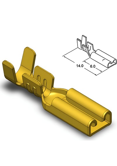 1000 Adet 2,8mm Dişi Fiş Tırnaklı Terminal Kablo Ucu Sf1/2d