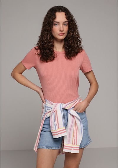 Colin's Colins Regular Fit Yuvarlak Yaka Düz Kadın Pembe Kısa Kol Tişört Cl1080442 Q1.v1 Prs