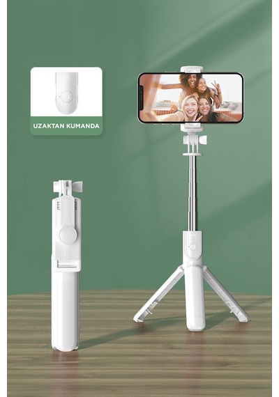 Torima S03 Uzaktan Kumandalı Kablosuz Selfie Çubuğu Beyaz