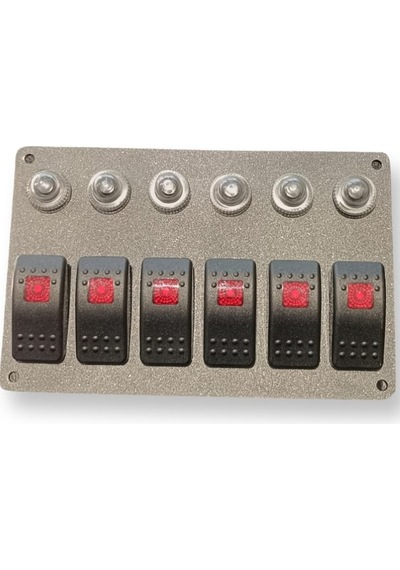 Erol Marin 6'lı Swıtch Panel Otomatik Sigortalı Ve Işıklı 120mm X 185mm