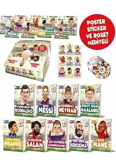 Efsane Futbolcular Seti - 9 Kitap Takım - Kutulu - Diego Roberto - Dokuz Yayınları