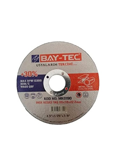 Inox Kesici Taş Disk 115x1.0x22.2mm 10 Adet