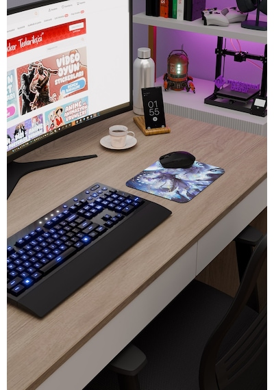 Flins Genshin Impact Anime Oyuncu V3 - 22x18 Gaming Mouse Pad Fare Altlığı