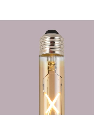 Vintage Led Ampul, E27, 4w, 2500k Sıcak Sarı Işık, Amber Cam, 18,5 Cm, Rustik Ampul Amber Renk Işık Çubuk Cam Ret Diğer