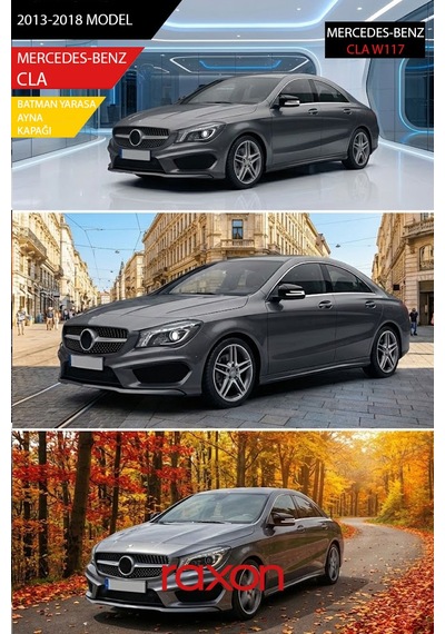 Mercedes-benz Cla W117 2013-2018 Batman & Yarasa Ayna Kapağı Parlak Piano Black Sport