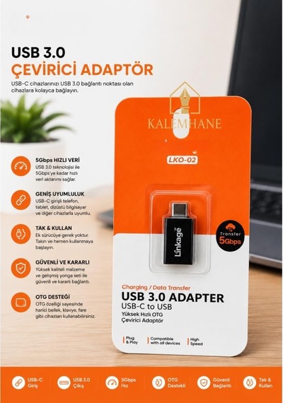 Kalemhane Typ C Usb Dönüştürücü