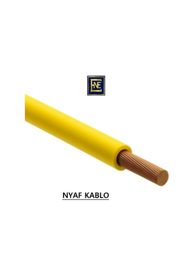 Enfe Elektrik 0,34 Mm² Nyaf Kablo - Çok Telli Esnek Bakır Tesisat Kablosu 5 Metre Rulo Sarı