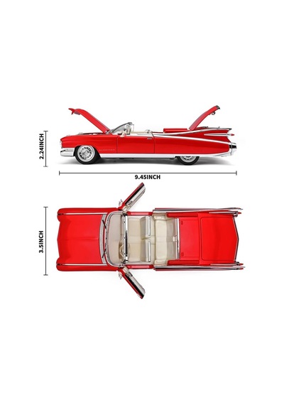 Hobiez World 1:24 Lisanslı Cadillac  Eldorado Kapıları ve Kaputu Açılabilir Model Araba