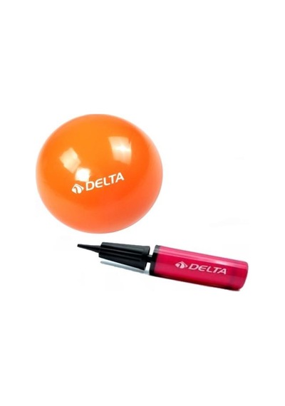 Delta 20 cm Pilates Denge Egzersiz Topu + Pilates Topu Pompası-Turuncu