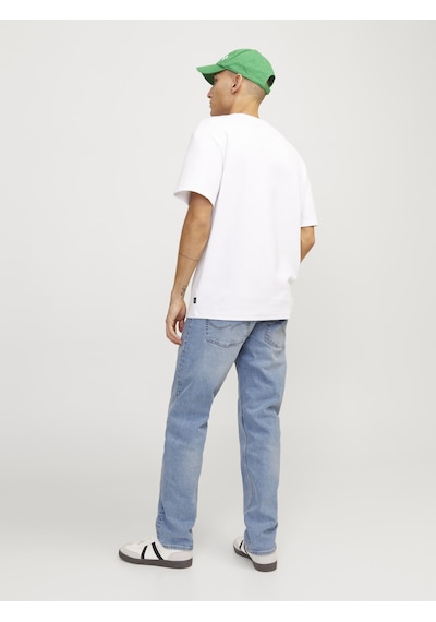 Jack & Jones Erkek Tapered Fit Normal Bel Jean - Mike - 12221866 Blue Denim