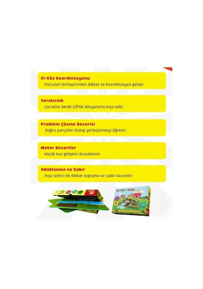 3d Puzzle Farm - Karakter Figürleri Ve Çiftlik Hayvanları İle Eğitici Oyuncak Çiftlik Seti