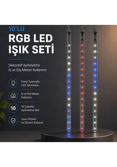 Kayan Yıldız Efektli Rgb Led Işık Seti İç Ve Dış Mekan Kullanımı