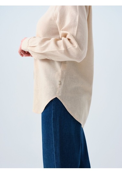 LOFT Loose Fit Kadın Gömlek U.kol Lf2039039 Q1.v1 Bej